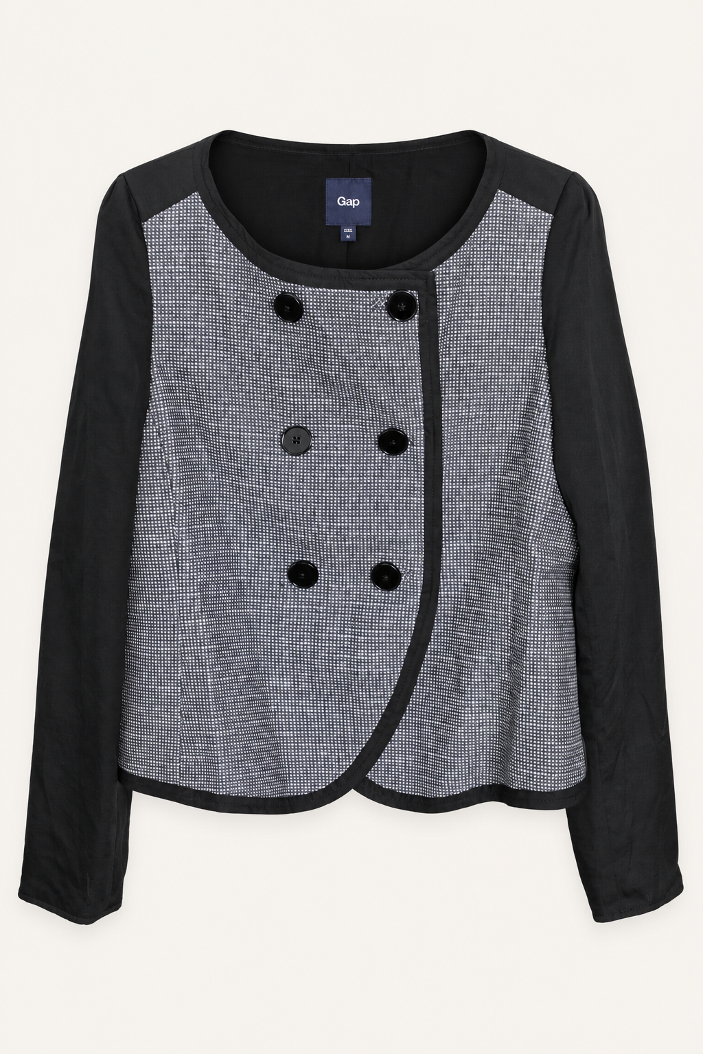 CR-0057, garment-only front view. AI-edited from the actual garment photo; hanger and background removed.