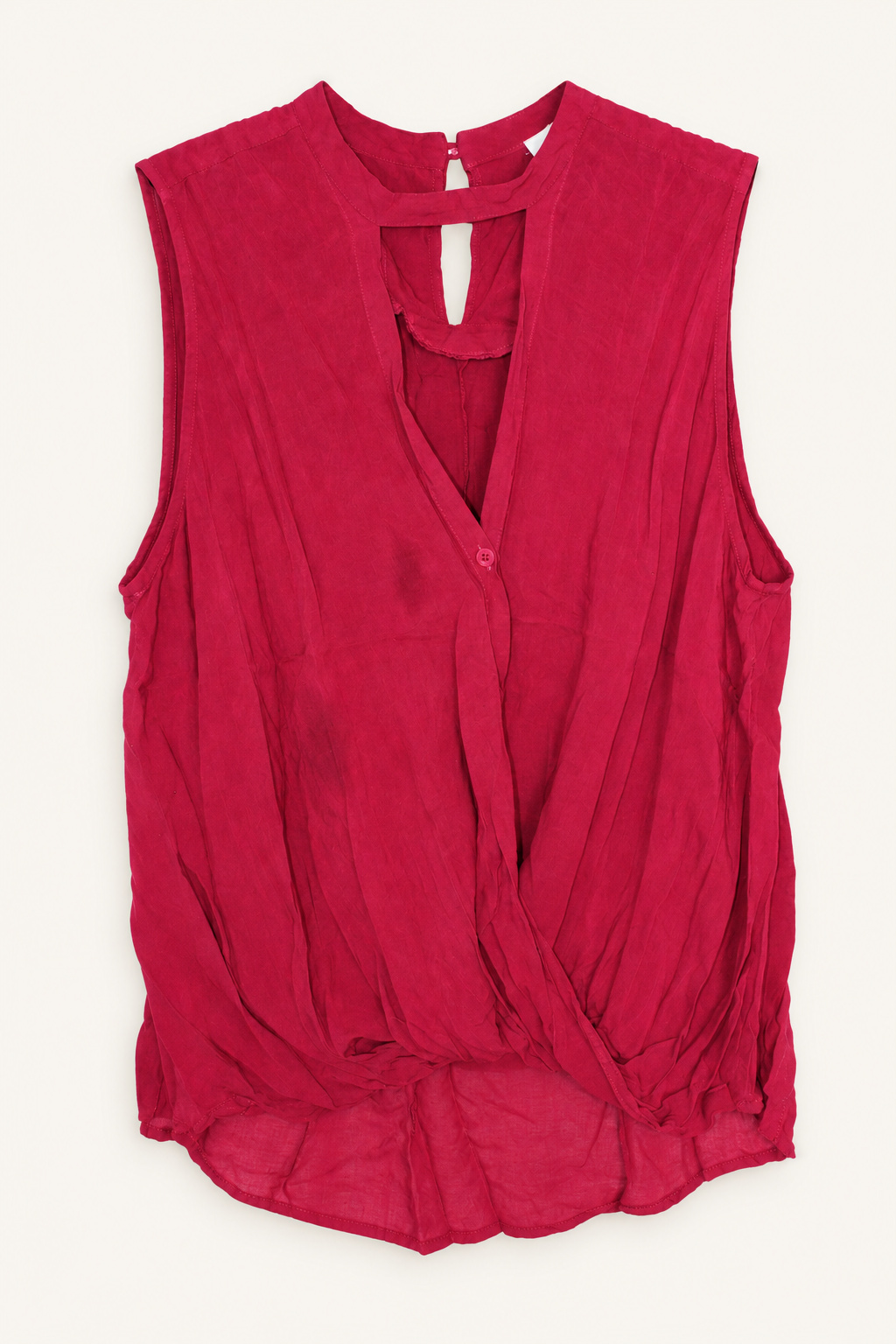 CR-0063, garment-only front view. AI-edited from the actual garment photo; hanger and background removed.